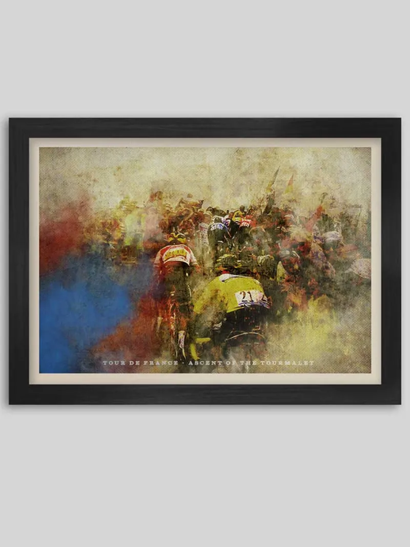 Tour de France Ascent of the Tourmalet - A3 Framed Poster Print